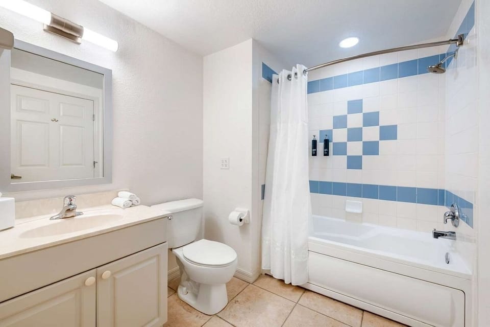 Primary Bathroom • Tub & Shower Combo + Vanity