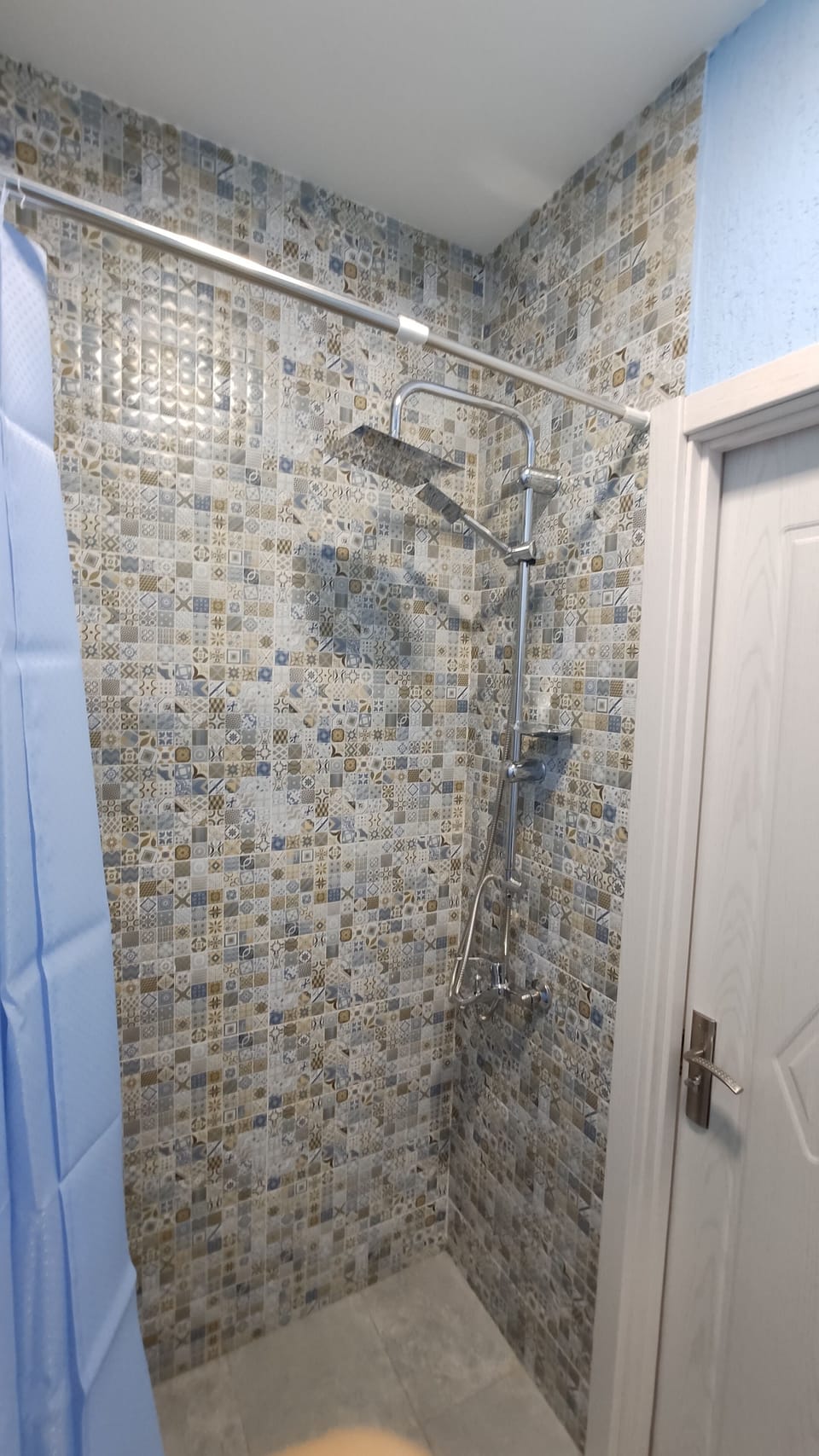 Azure | Bathroom | Shower, hydromassage showerhead, hair dryer, bathrobes