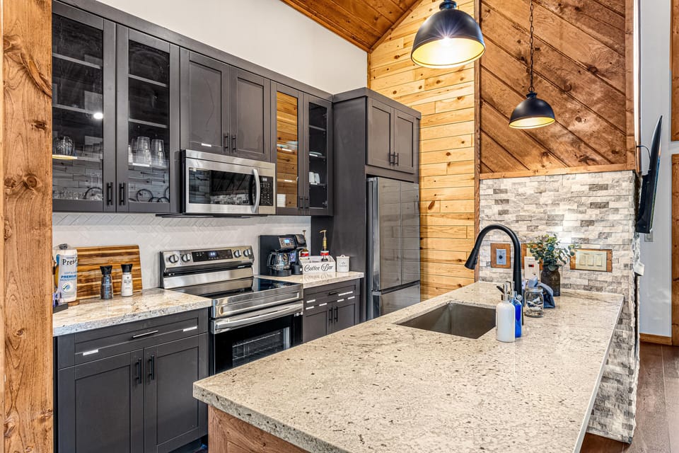 Open kitchen area
