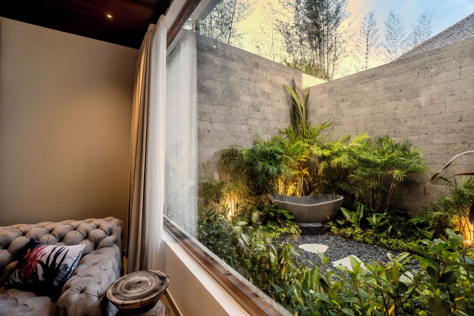 Deluxe Villa, 4 Bedrooms, Bathtub, Pool View | Bathroom | Rainfall showerhead, hair dryer, towels, soap