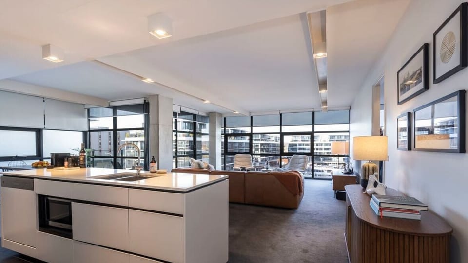 Open plan kitchen modern living