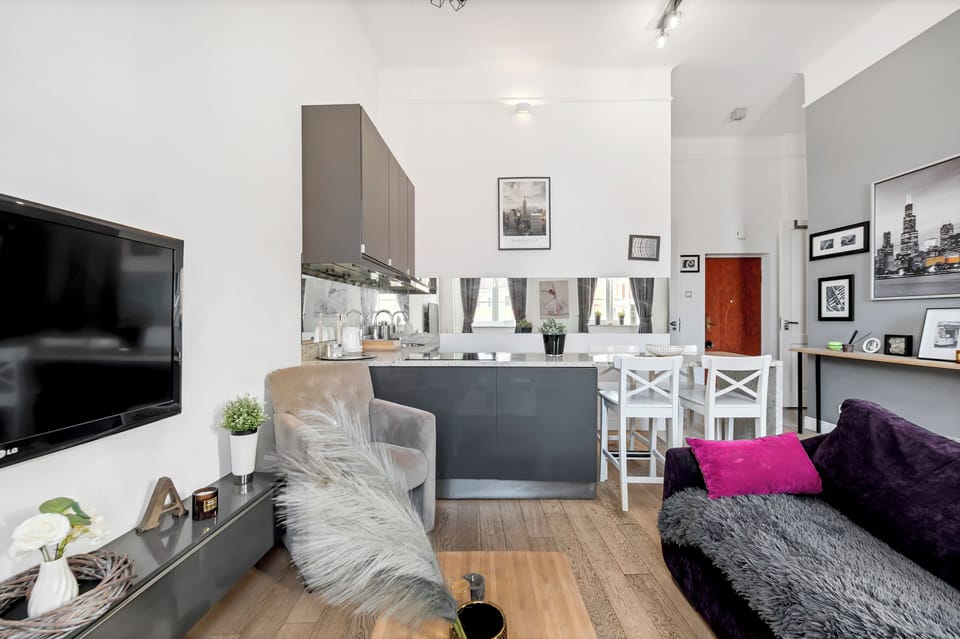 Classic Apartment | Living area | 45-inch LED TV with cable channels
