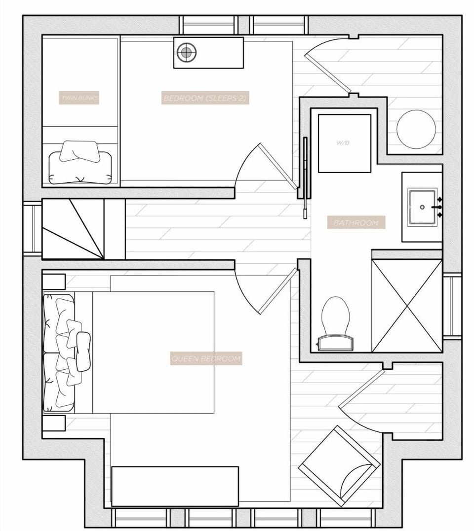 Townie 4 The fern Floor Plan (Upstairs)