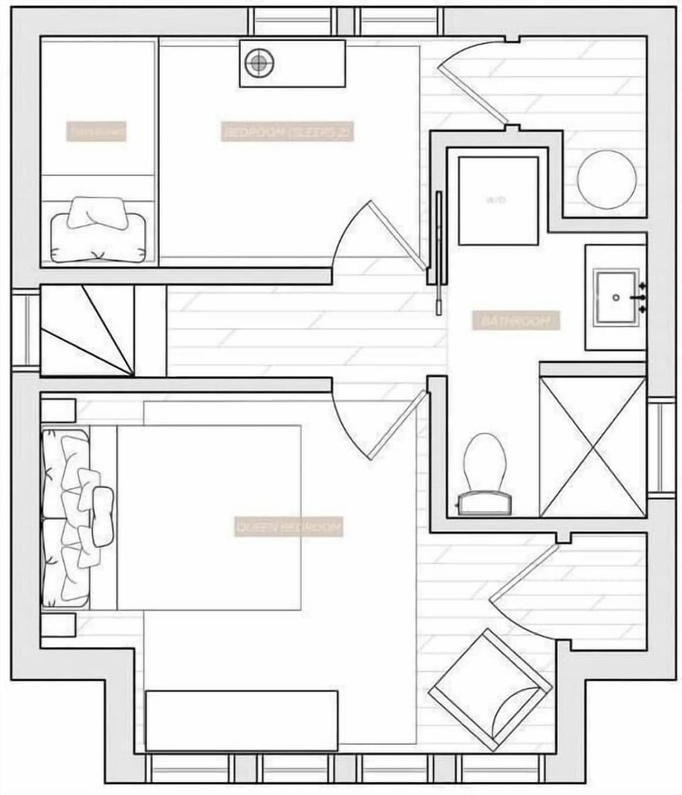 Townie 4 The fern Floor Plan (Upstairs)
