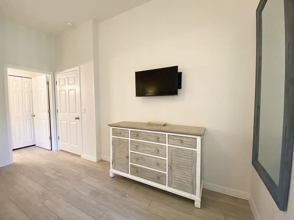Enjoy your own private retreat featuring a king bed and Smart TV.