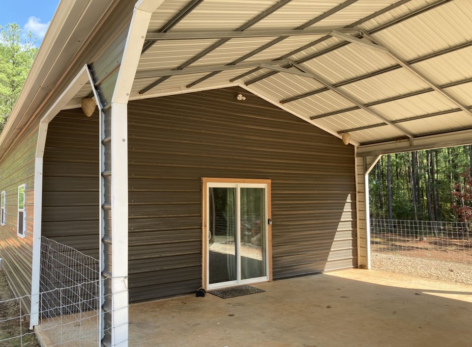 The outside/entry to the building.