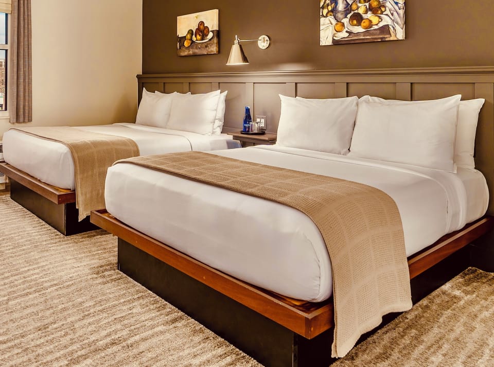 Room, 2 Double Beds | Premium bedding, desk, laptop workspace, blackout drapes