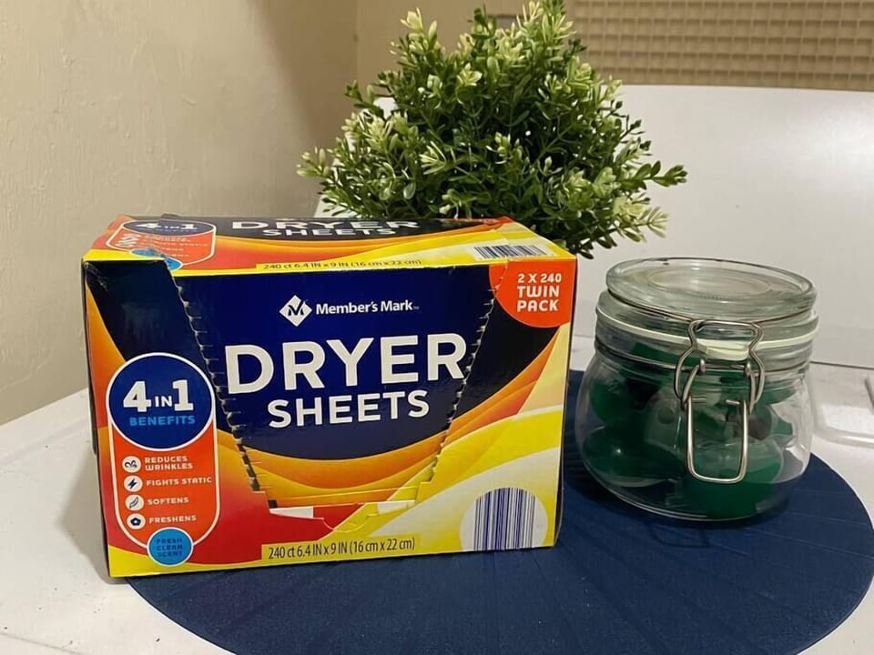 Laundry pods and dryer sheets