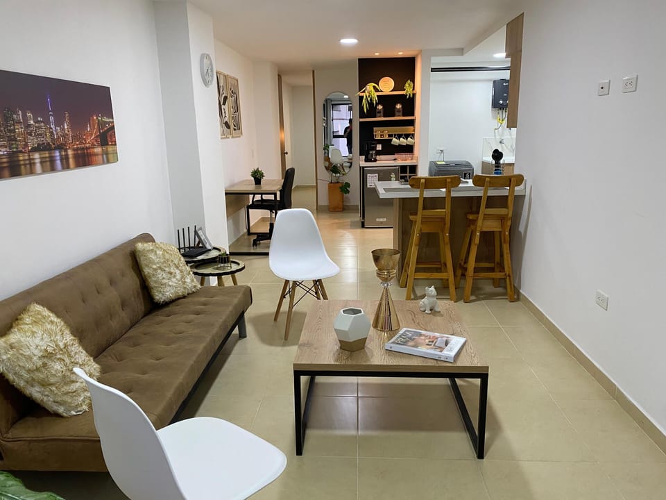 Standard Apartment, 1 Queen Bed with Sofa bed, Kitchen | Living area | 43-inch Smart TV with digital channels, heated floors