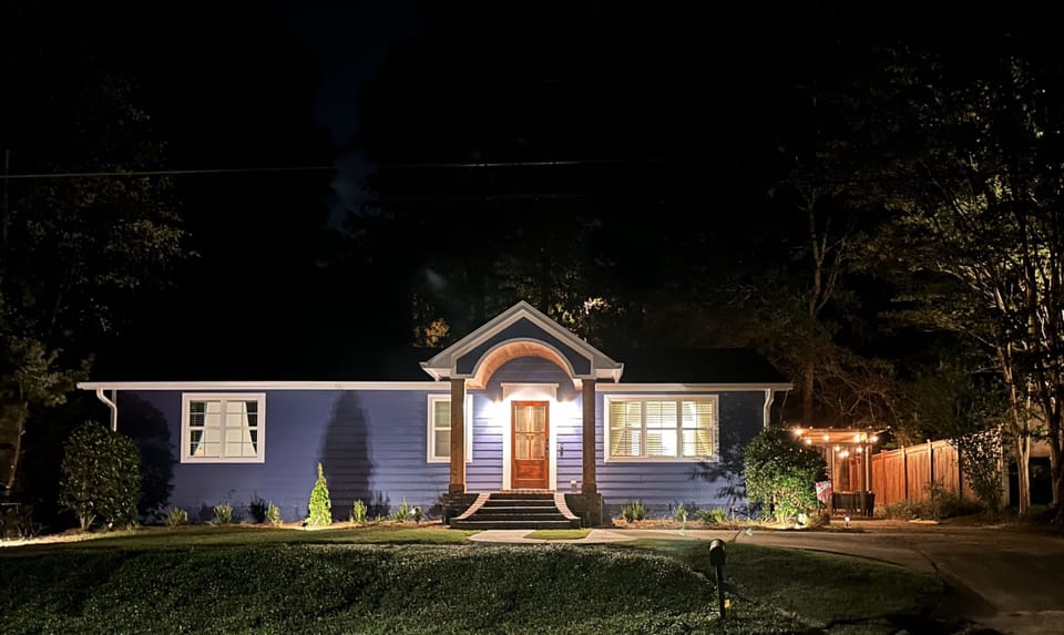 Miss Blue glows at night!