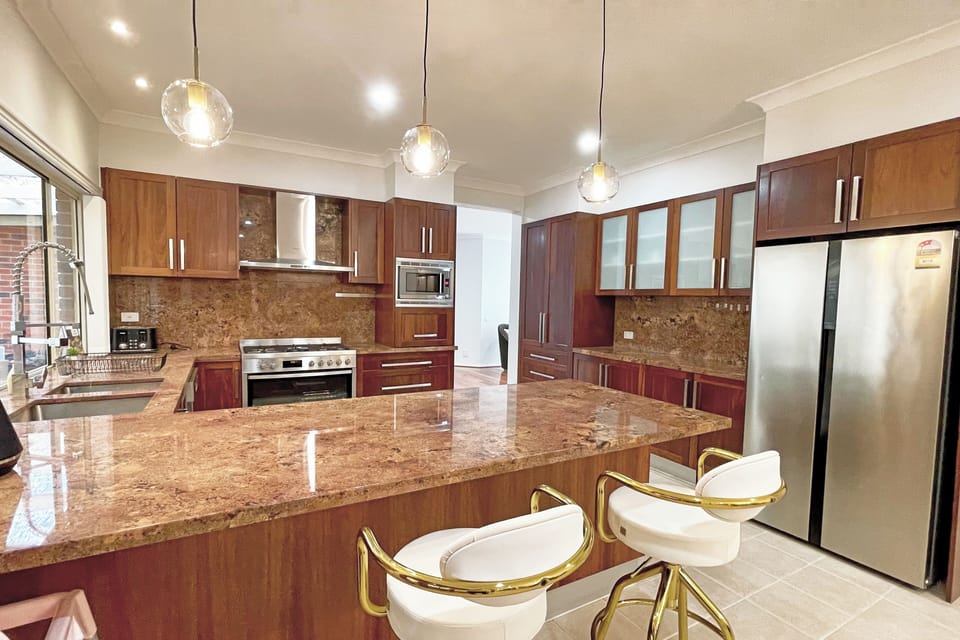 Grand House | Private kitchen | Full-size fridge, microwave, oven, dishwasher