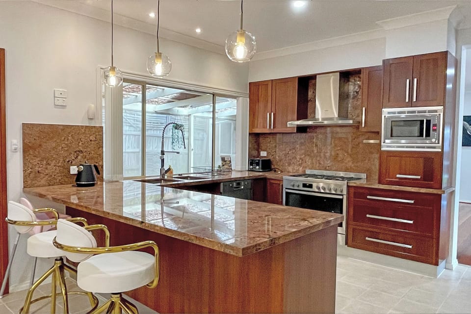 Grand House | Private kitchen | Full-size fridge, microwave, oven, dishwasher