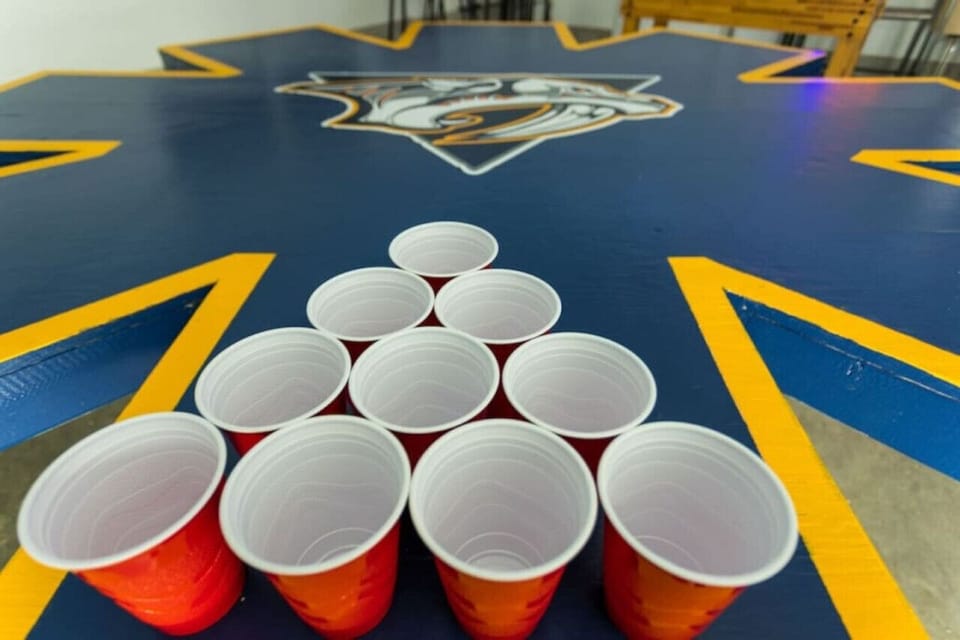 Our signature 8 person beer pong table!