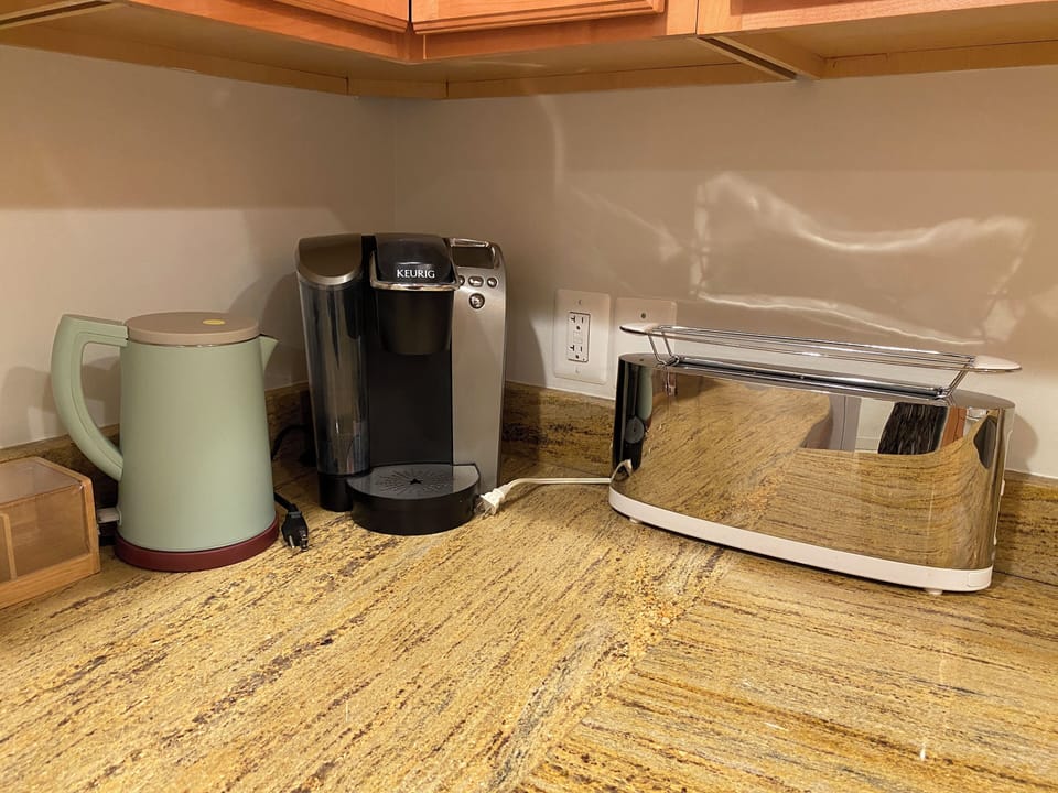 Toaster. coffee maker, water kettle
