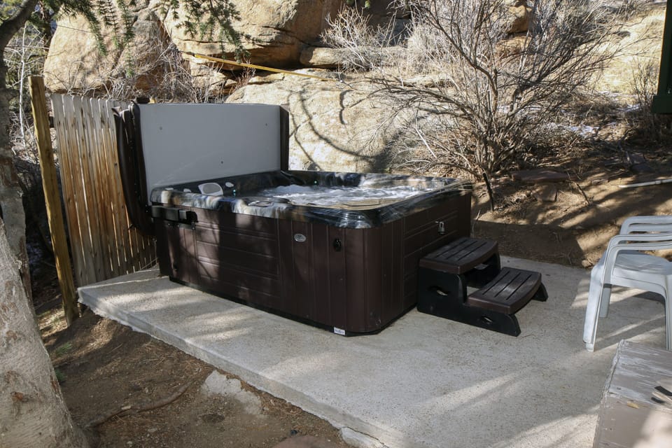 Cabin, 1 Bedroom | Outdoor spa tub