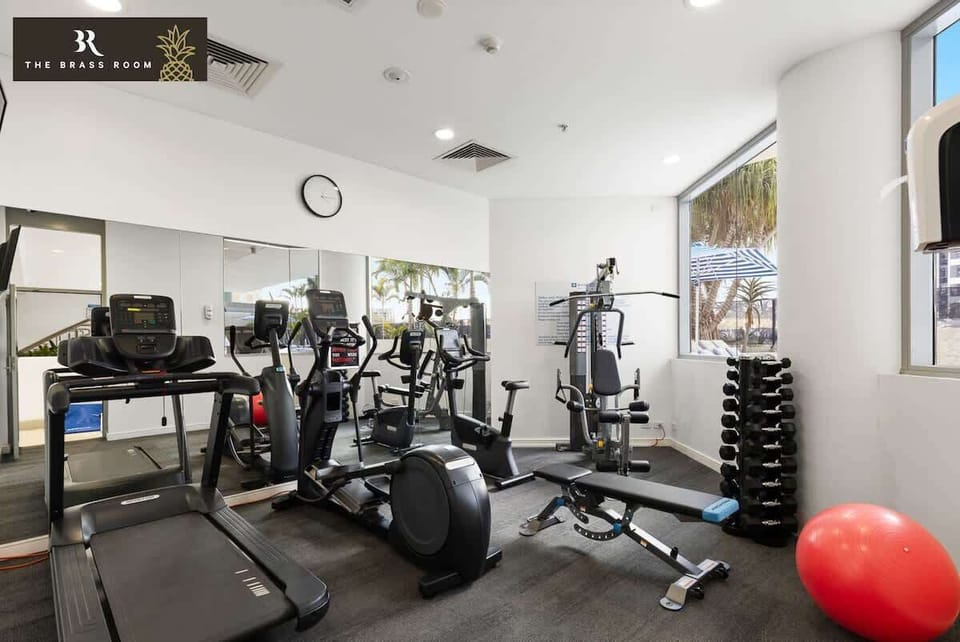 The onsite gym offers the essentials when working out on a holiday.