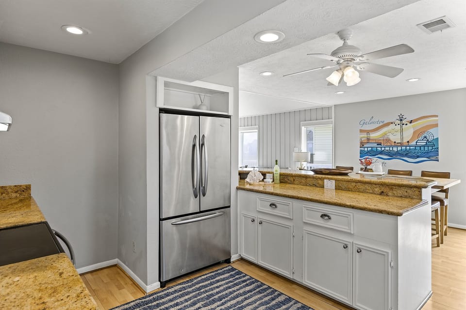 Lots of kitchen extra amenities: Margarita machine, blender, crockpot, waffle maker and more