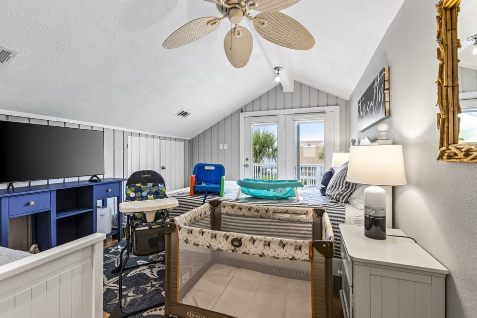 Baby/toddler equipment including pack-n-play, high chair, booster seat and infant bath.