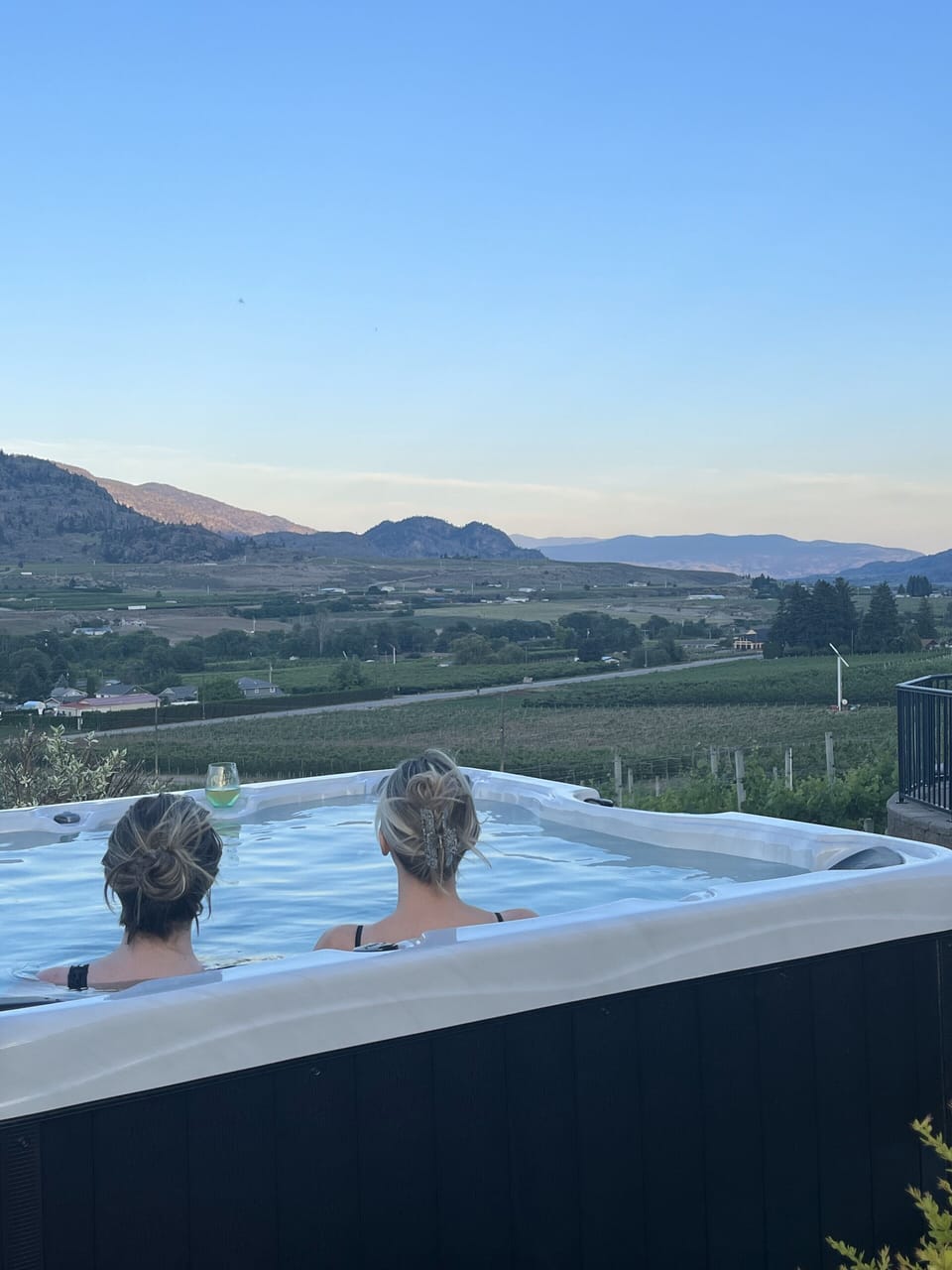 Great views from/of the hot tub. 