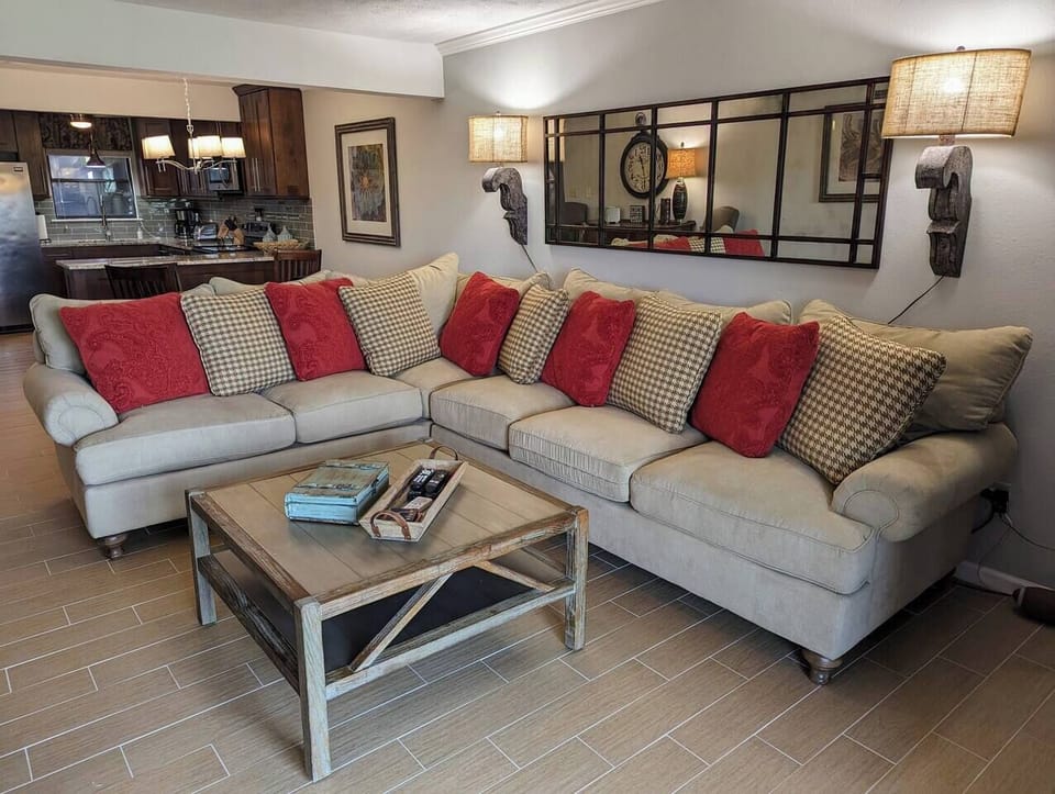 Living room with comfy sectional