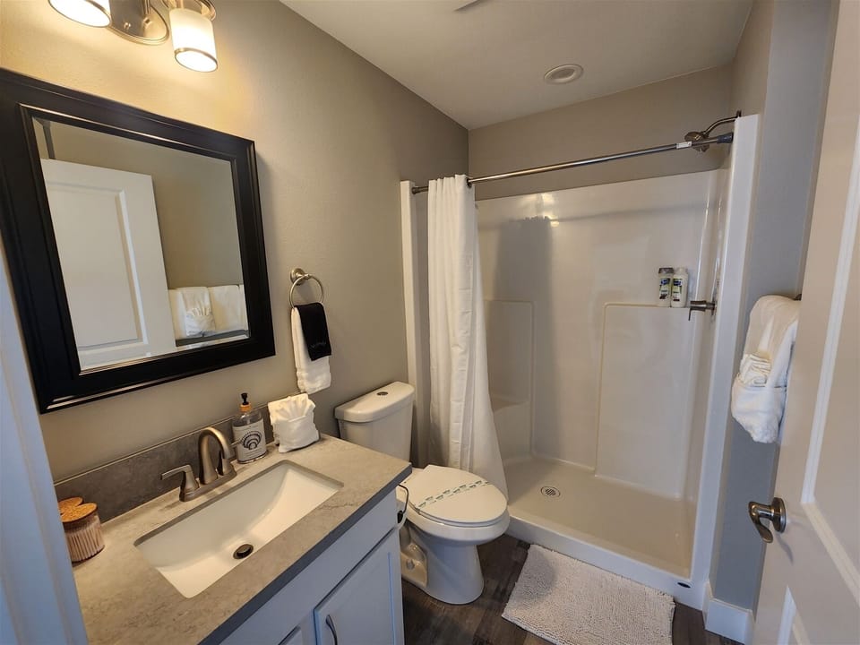Main Bathroom with a shower