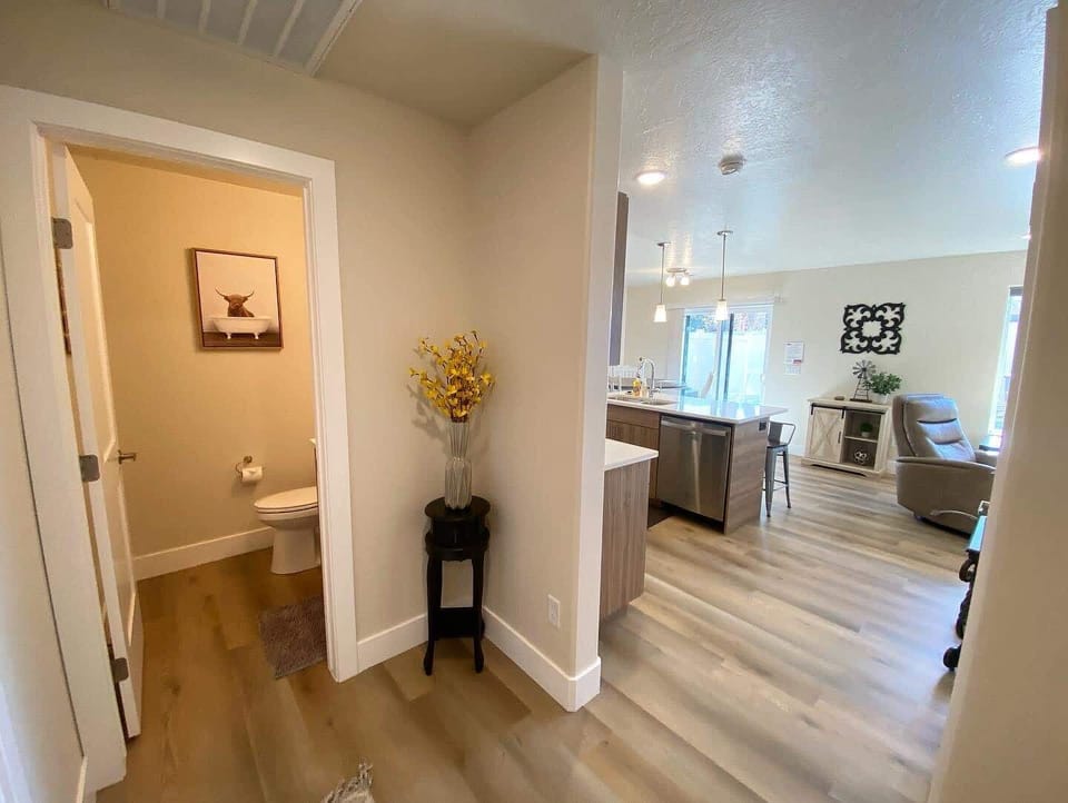 Enjoy easy access to a half bath on the main level.