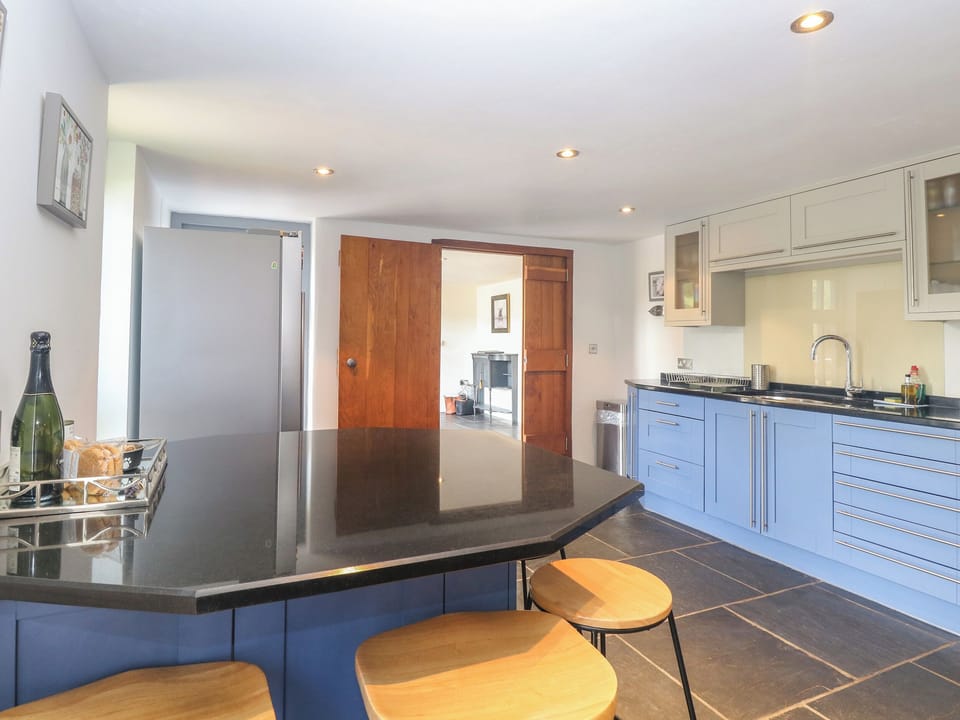 Fridge, dishwasher, electric kettle, toaster