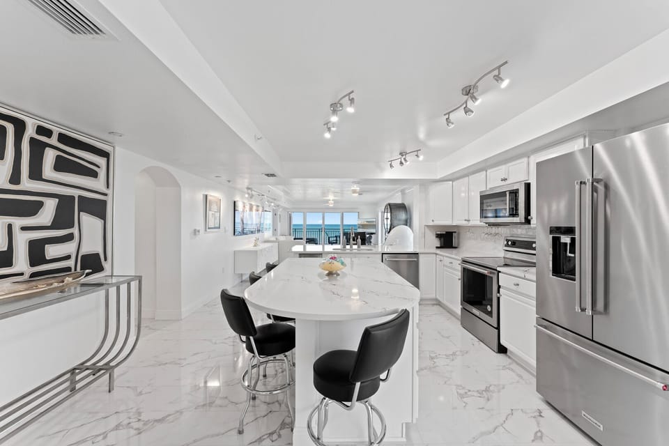 Spacious open-concept kitchen and living area