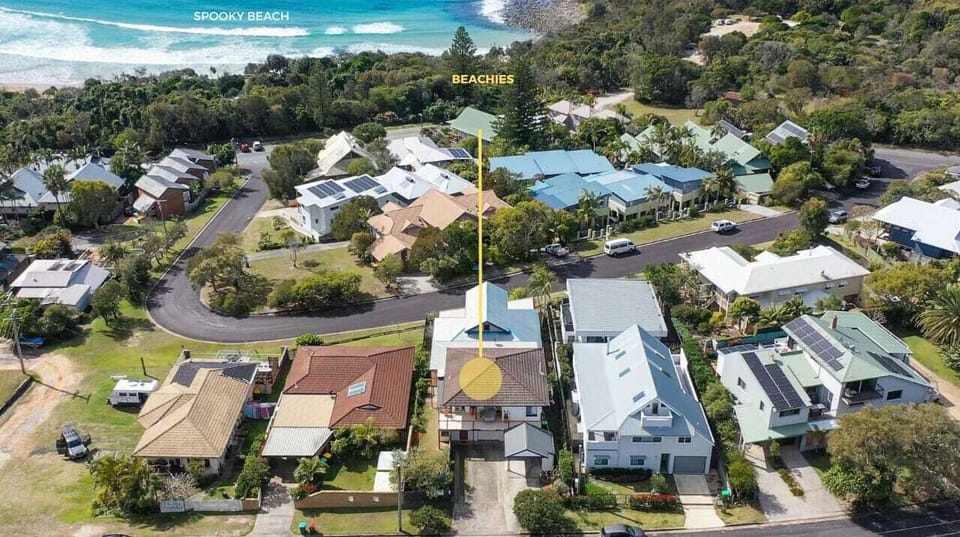 Beachies - Angourie accommodation with ocean views - Aerial shot