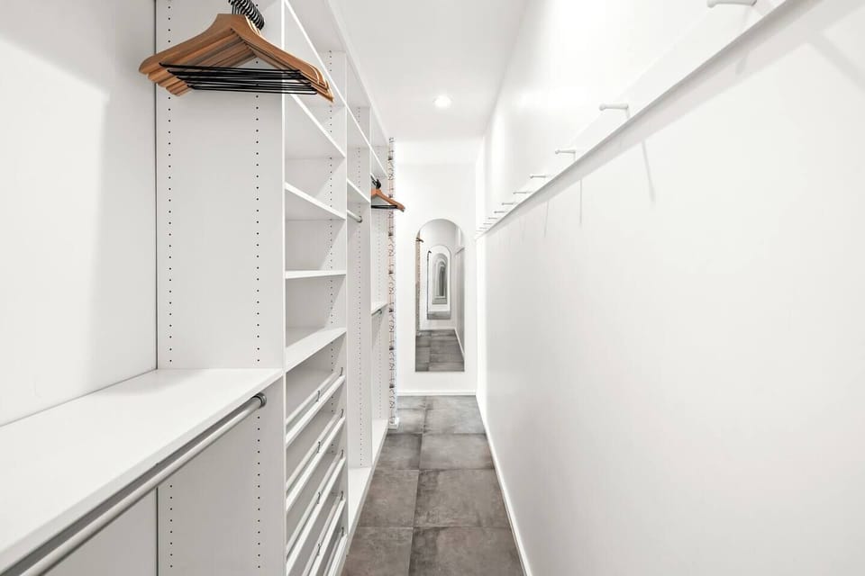 Tons of storage throughout, including here in the primary bedroom 