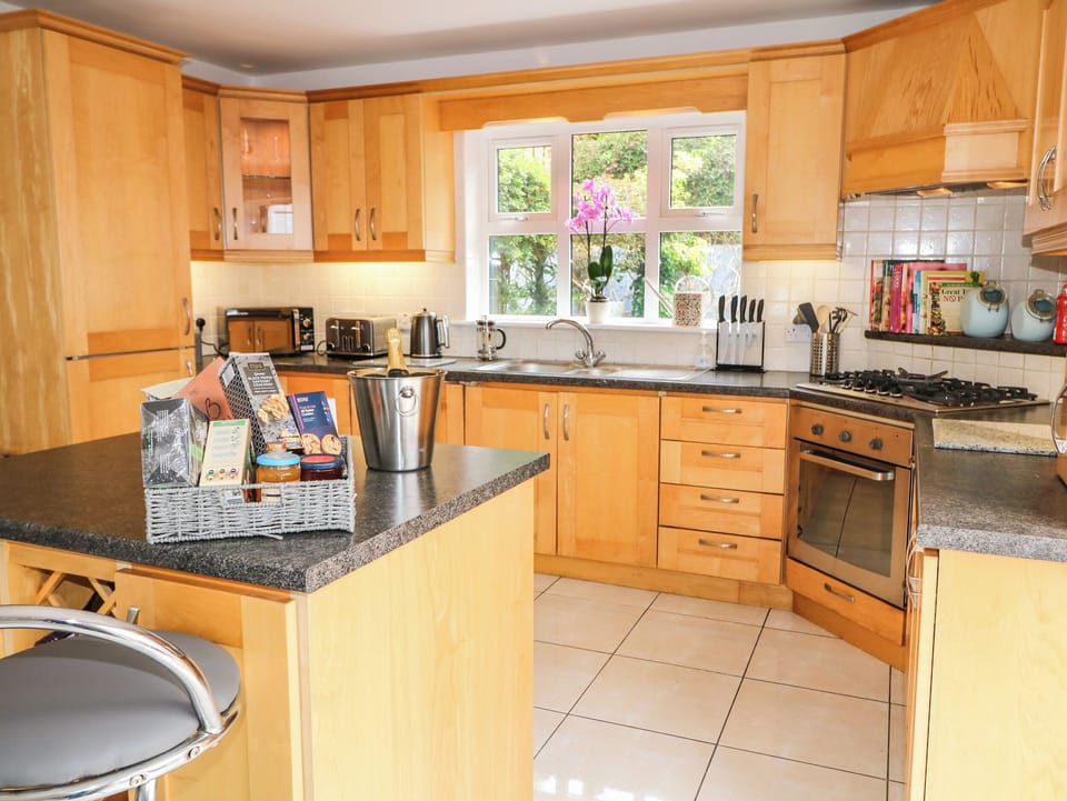 Dishwasher, electric kettle, toaster, cookware/dishes/utensils