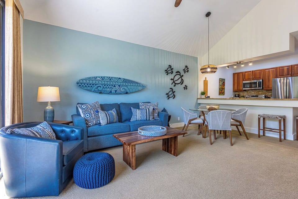 Modern and Inviting Beachy Decor Throughout the Condo