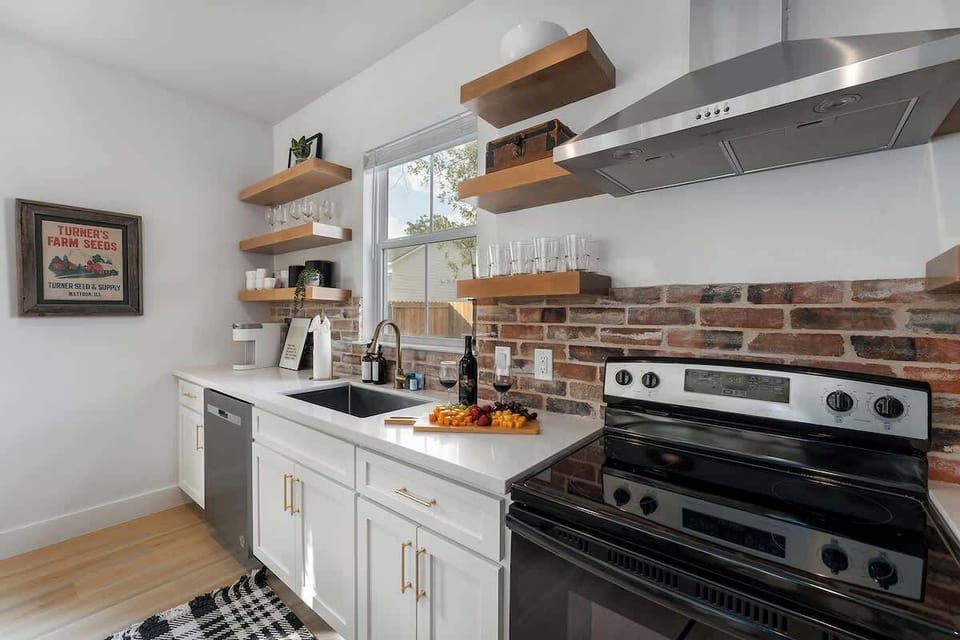 New appliances in the modern kitchen.