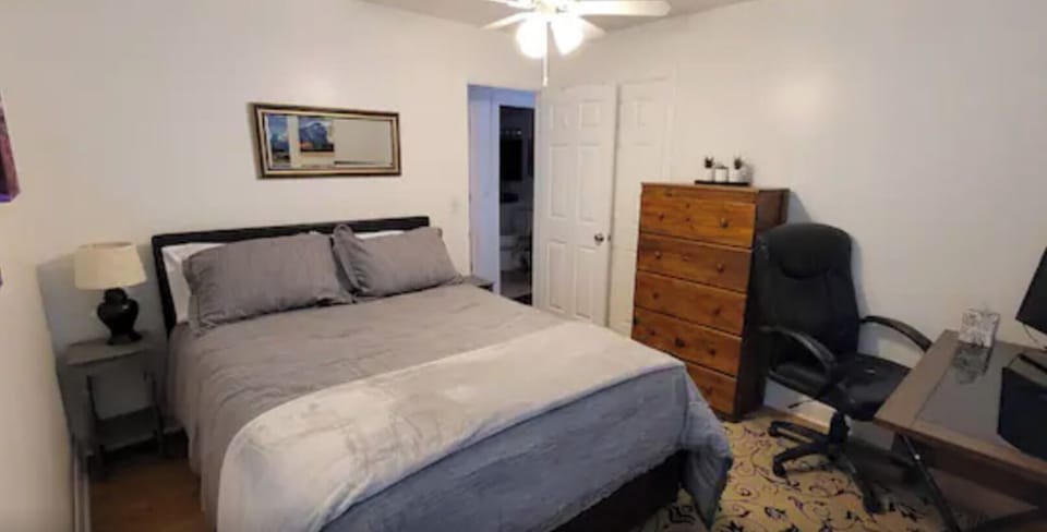 Bedroom with queen bed