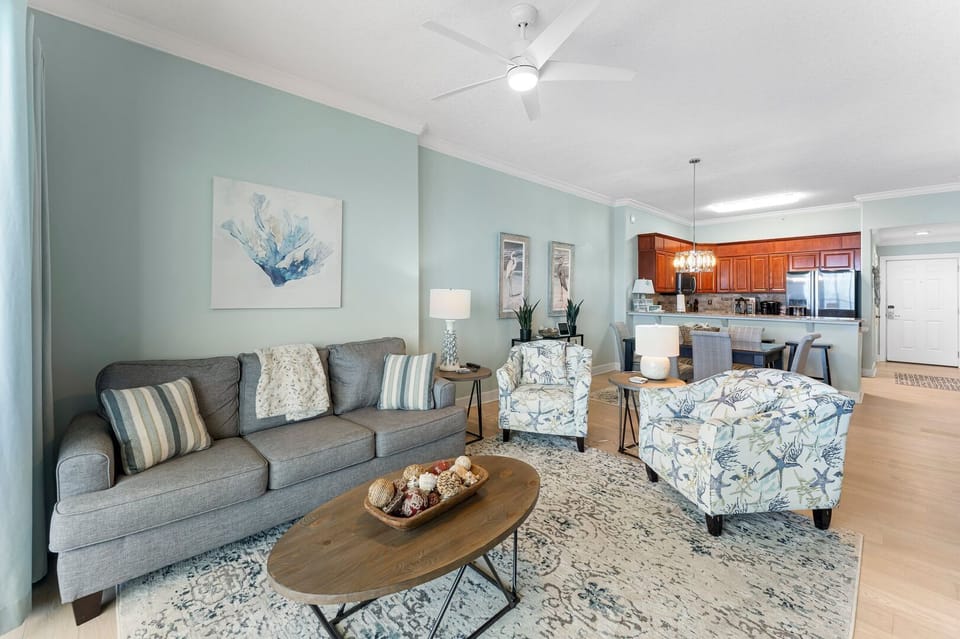 Comfortable seating with gorgeous beach views