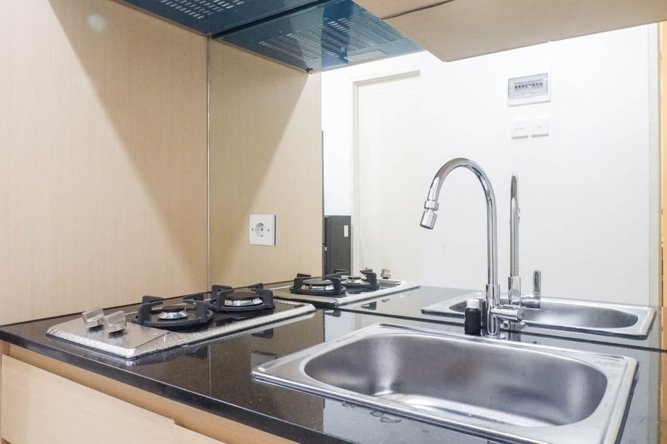 Apartment | Private kitchen | Full-size fridge, stovetop, dining tables