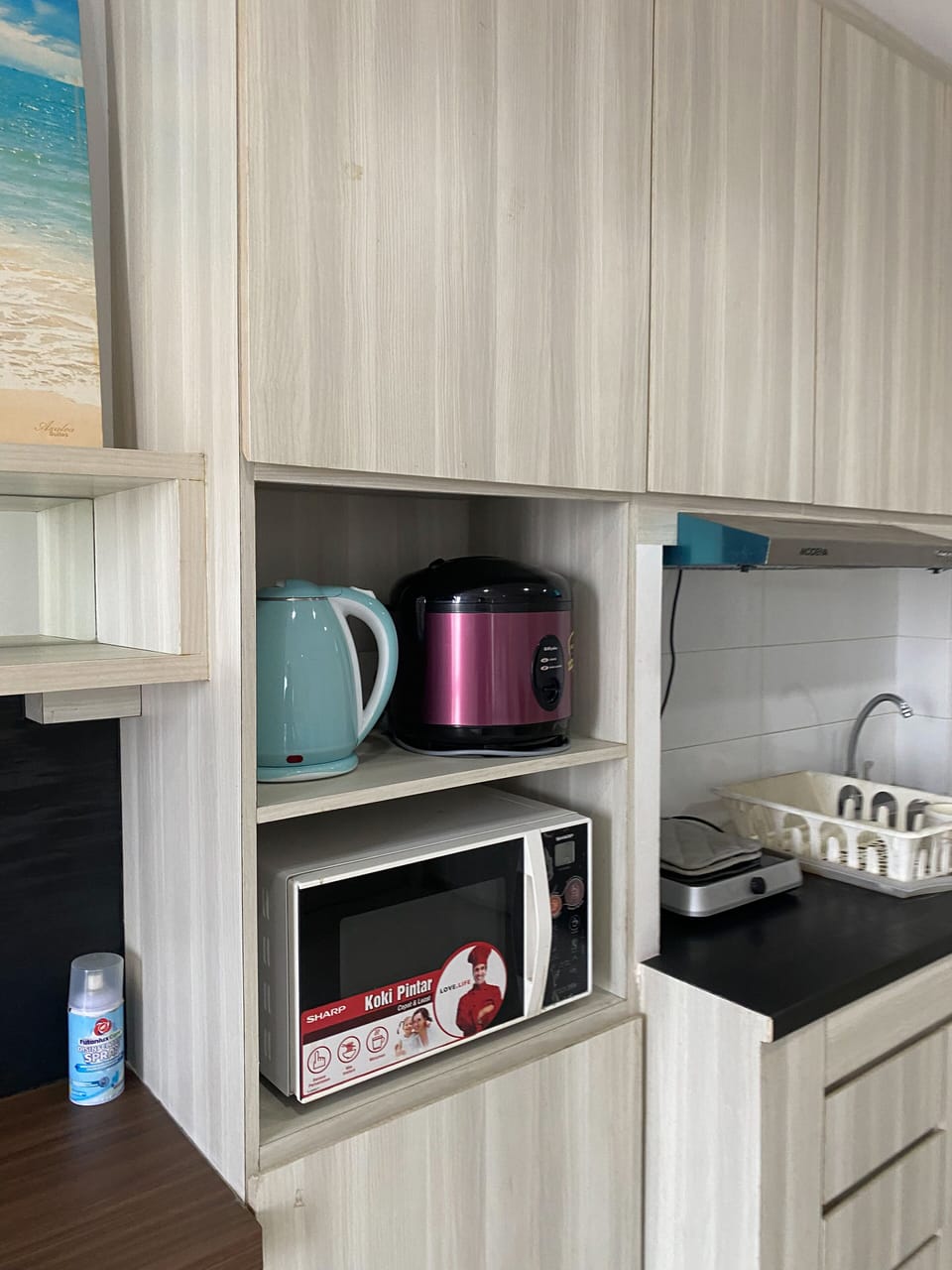 Studio | Private kitchen | Full-size fridge, stovetop, rice cooker