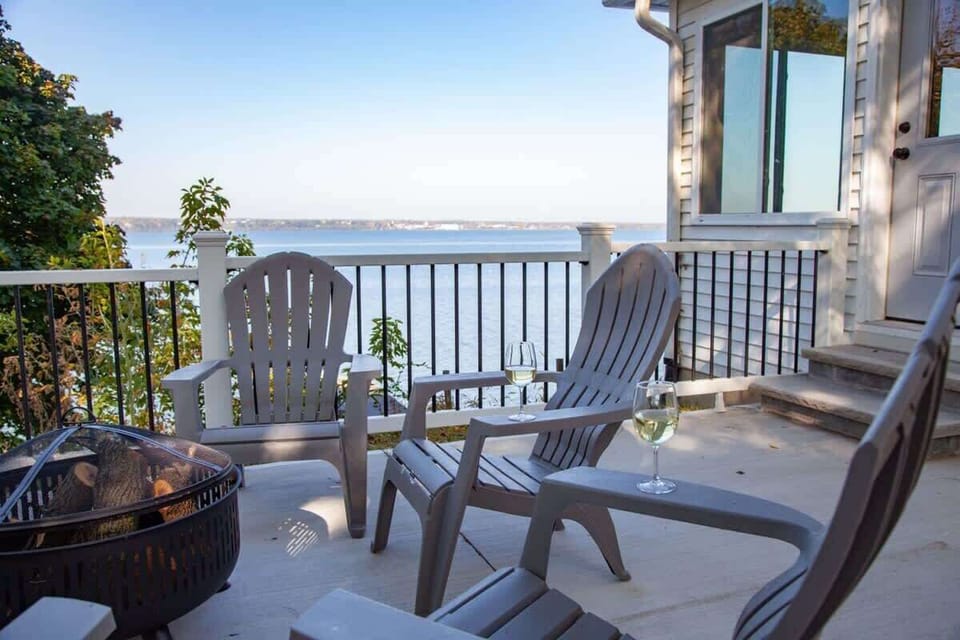 Gather with friends around the fire or grill out with a lakefront view.