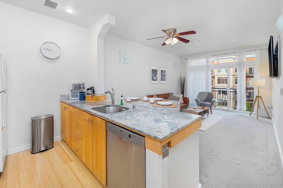 Classic Apartment | Private kitchen | Fridge, microwave, oven, dishwasher