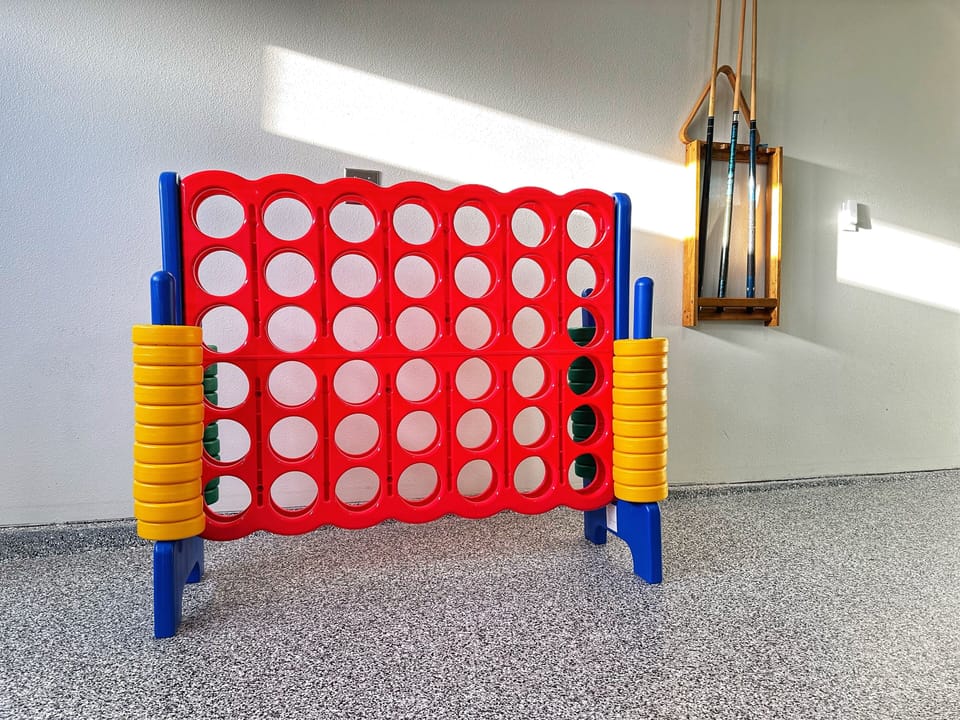 Enjoy a fun game of connect 4 in our game room