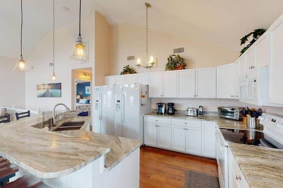 Modern updated kitchen at Charisma, Rodanthe beach house