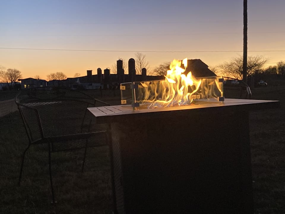 Enjoy the stars as you sit by the fire