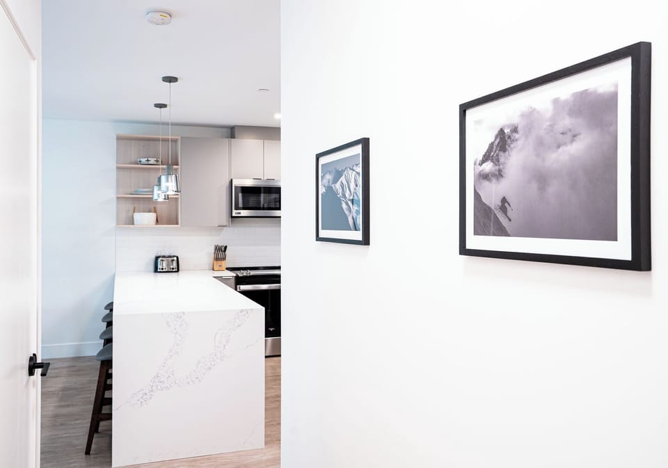 Condo | Private kitchen | Coffee/tea maker, full-size fridge, microwave, oven