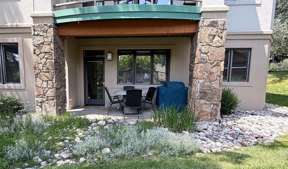 Private patio to enjoy with an electric grill