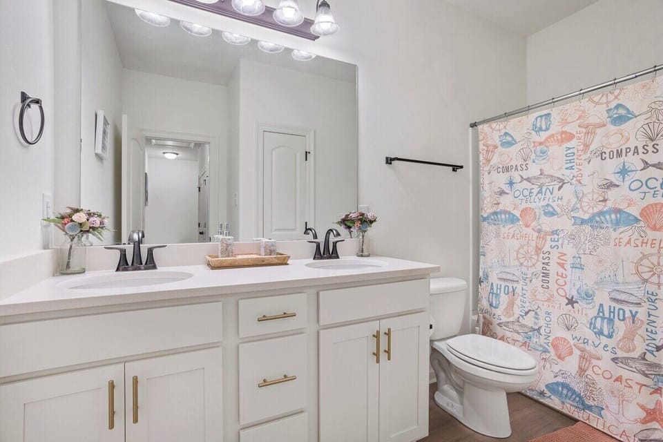 Bathroom # 2 Double Sink & Walking Shower