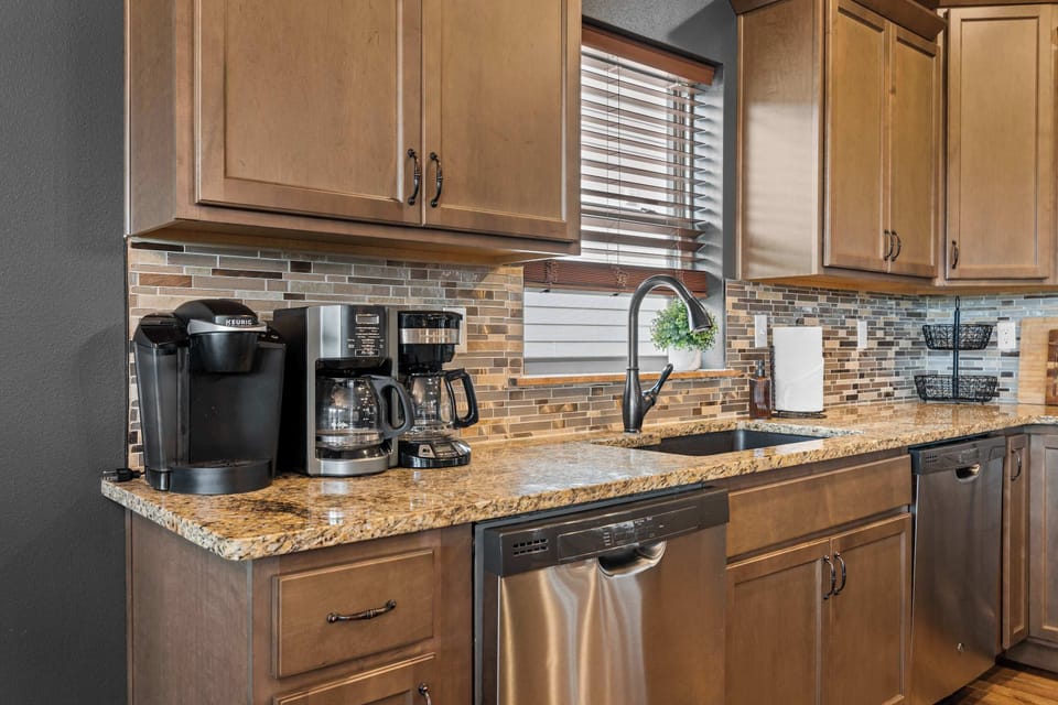 Make sure to bring your favorite coffee! We have a regular coffee pot as well as a Keurig machine!