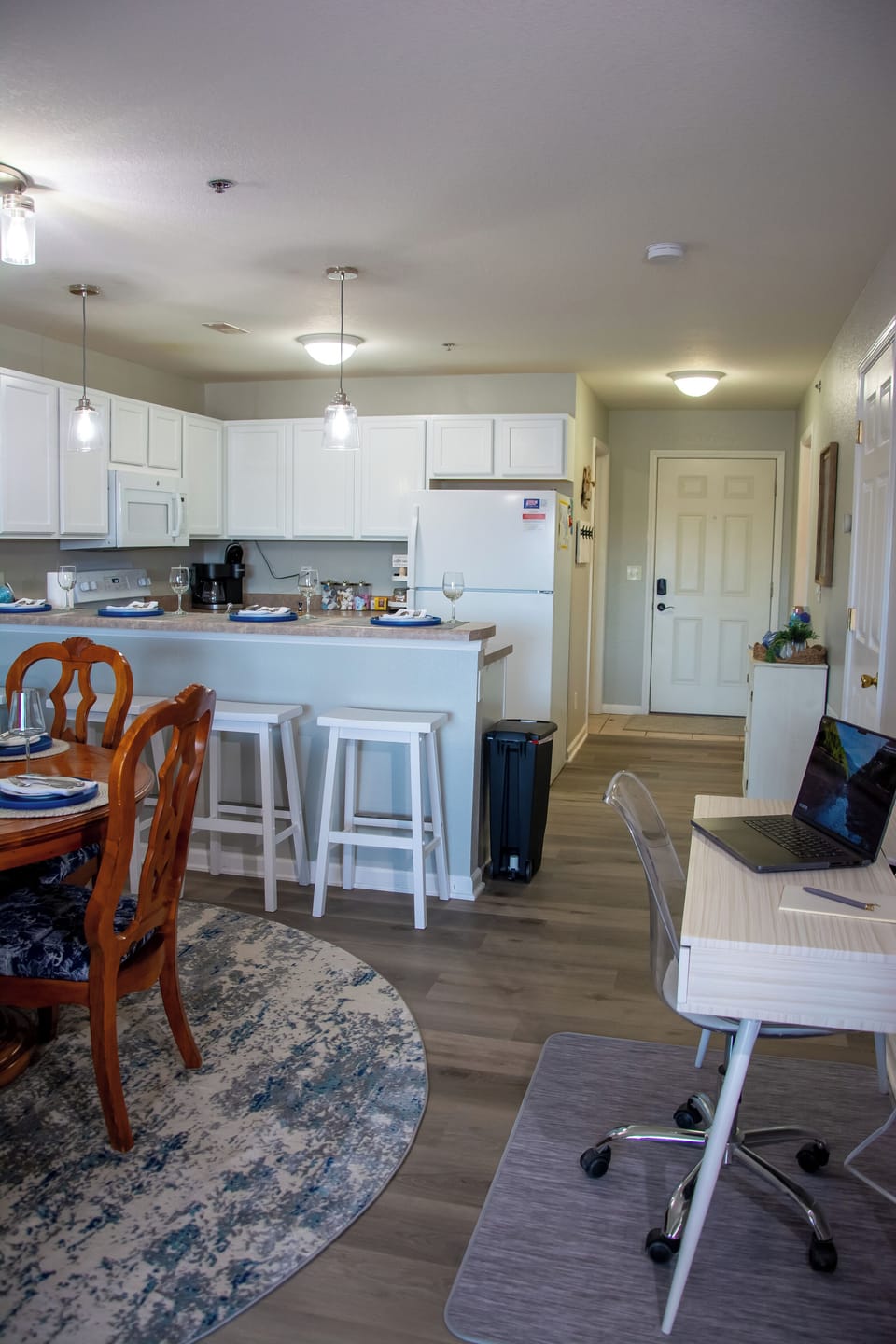 Kitchen and dining area designed for group meals