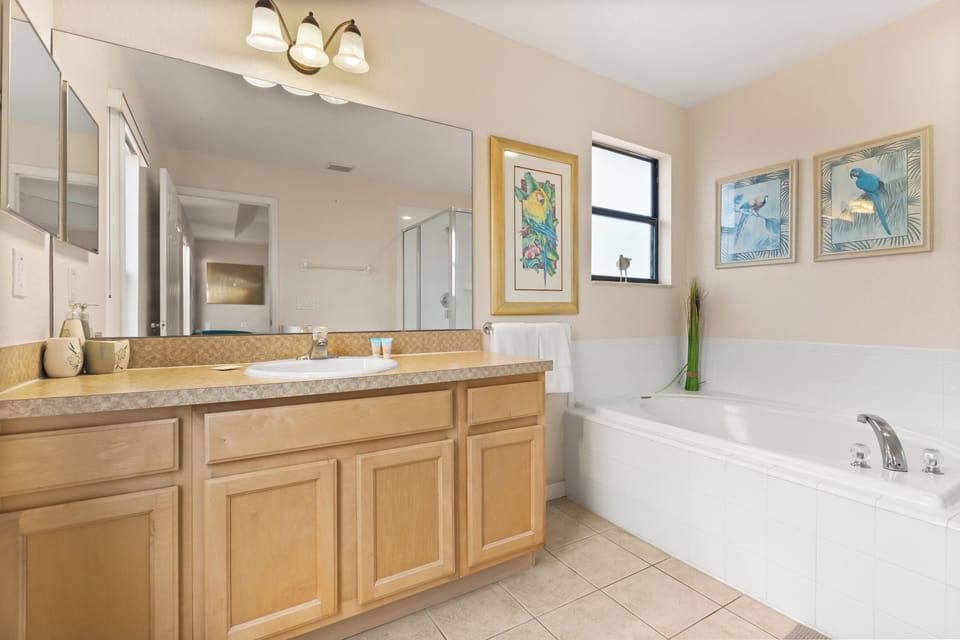 Bathroom # 1 Upstairs With Sink & Garden Tub