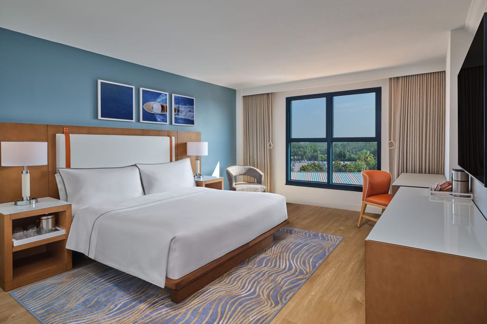 Premium bedding, down comforters, pillowtop beds, in-room safe