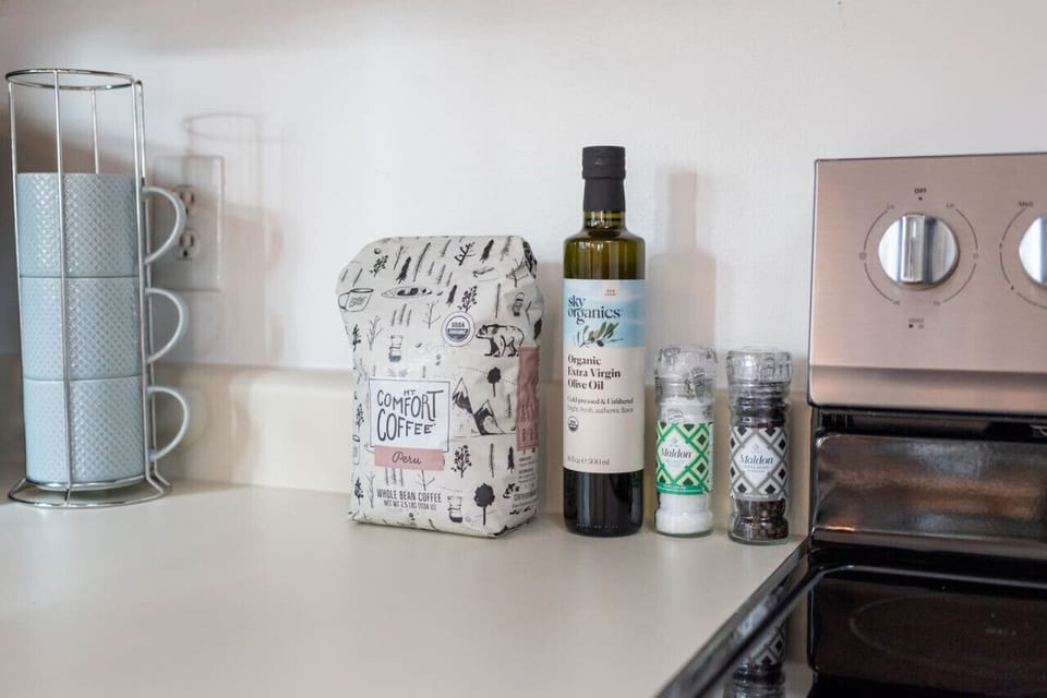 Fully stocked kitchen
